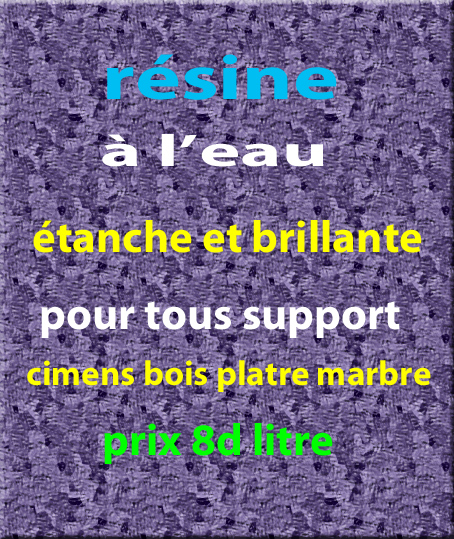 resine à l'eau